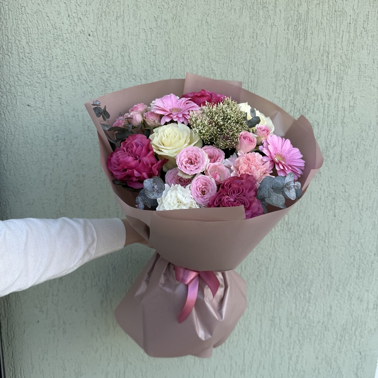 Сборный букет «Розовая нежность»
